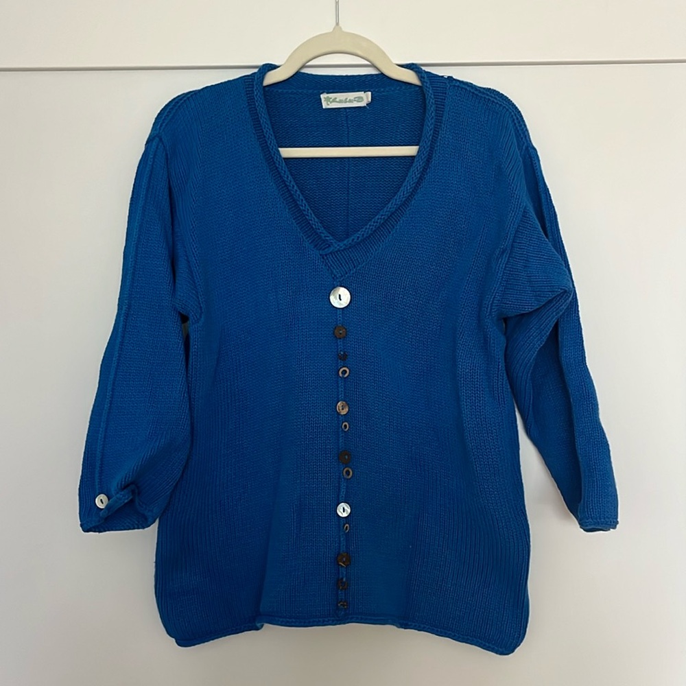 Boho button sweater — vintage